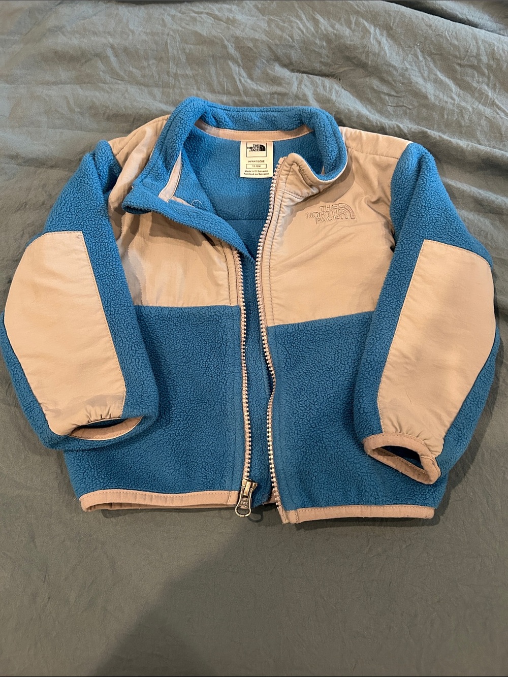 The North Face Light Blue & Gray Infant Denali Inspired Fleece Jacket